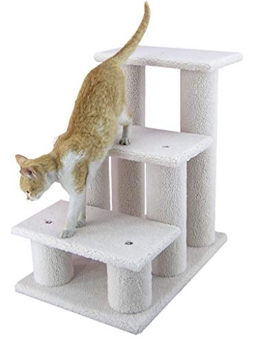 Armarkat Katzentreppe Tiertreppe Hundetreppe bis 111 cm hoch mit 11 oder 9 cm dicken Staemmen 0